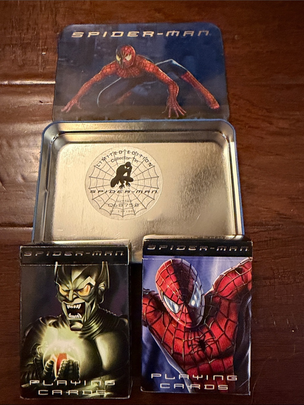 Marvel Spider-Man Playing Cards Set — Red, Blue & Silver Tin-Collectible